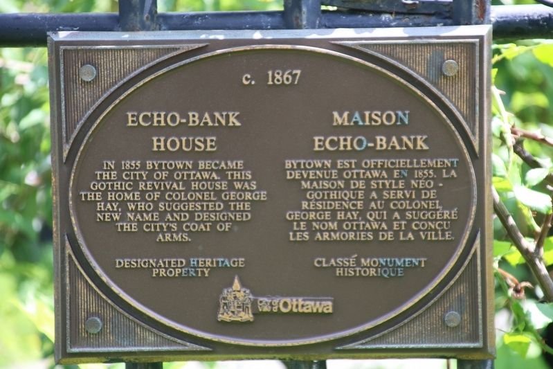 Echo-Bank House Marker. Click for full size. Echo-Bank House Marker image. Click for full size.