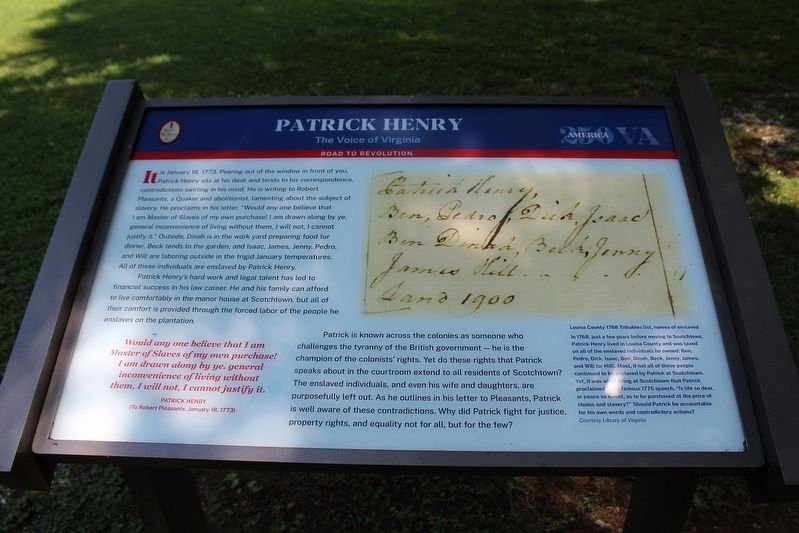 Patrick Henry Marker image. Click for full size.