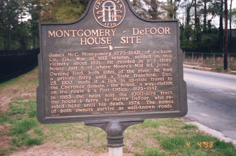 Montgomery-DeFoor House Site Marker. Click for full size. Montgomery-DeFoor House Site Marker image. Click for full size.