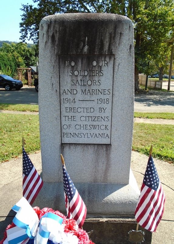 World War I Memorial. Click for full size. World War I Memorial image. Click for full size.