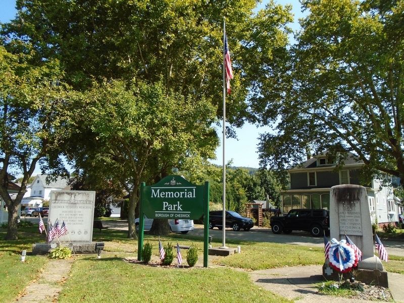 Cheswick Veterans Memorial. Click for full size. Cheswick Veterans Memorial image. Click for full size.