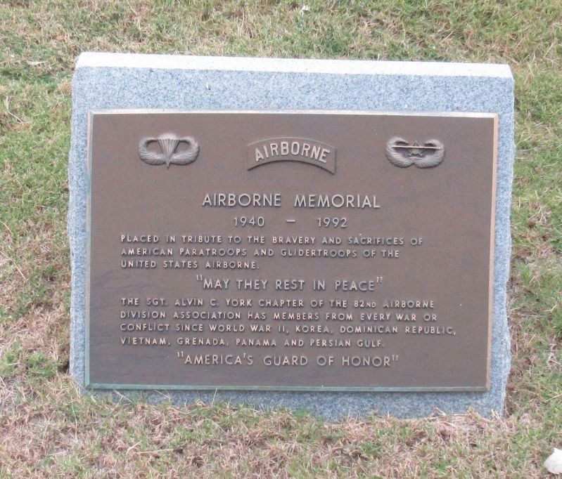 Airborne Memorial. Click for full size. Airborne Memorial image. Click for full size.