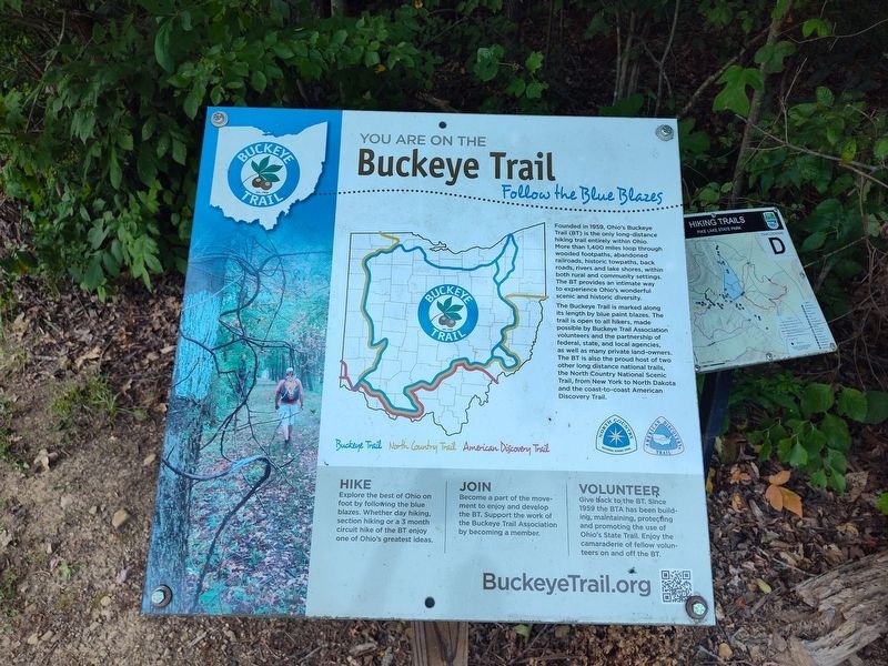 You Are On The Buckeye Trail Marker image. Click for full size.