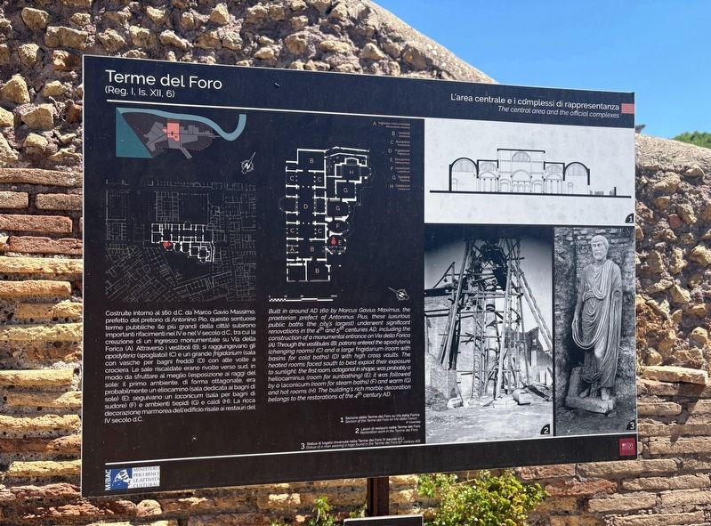 Terme del Foro / Baths of the Forum Marker image. Click for full size.