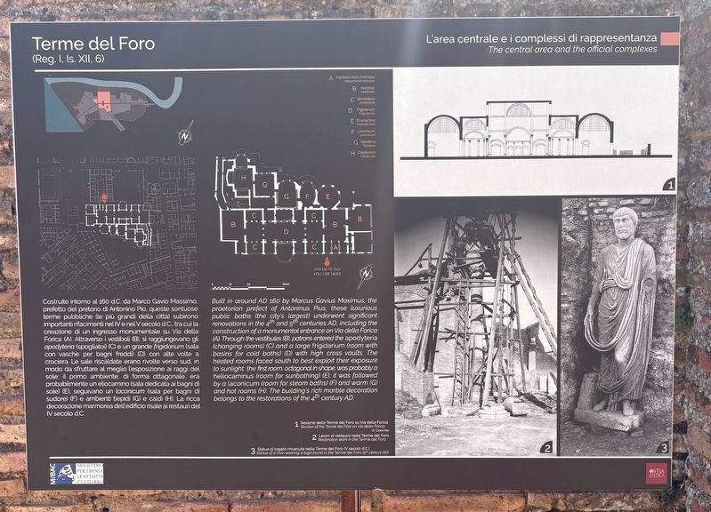 Terme del Foro / Baths of the Forum Marker. Click for full size. Terme del Foro / Baths of the Forum Marker image. Click for full size.