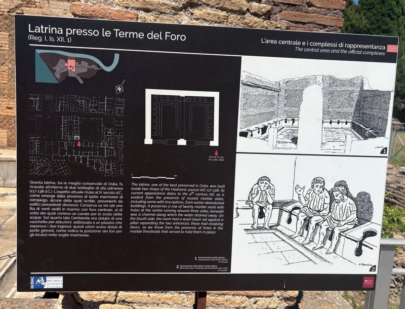 Latrine Presso le Terme del Foro / Toilets near the Baths of the Forum Marker image. Click for full size.