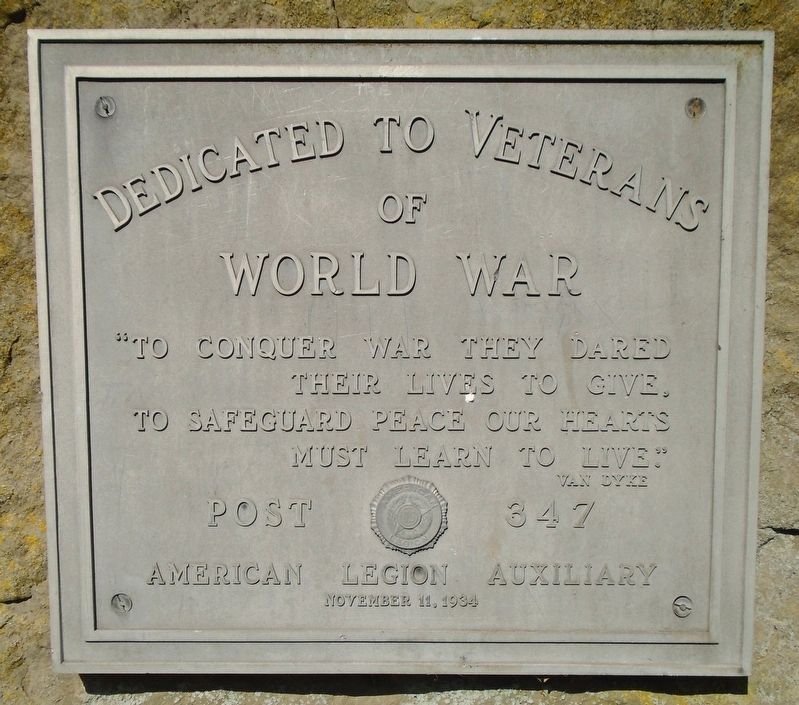 World War Memorial Marker image. Click for full size.