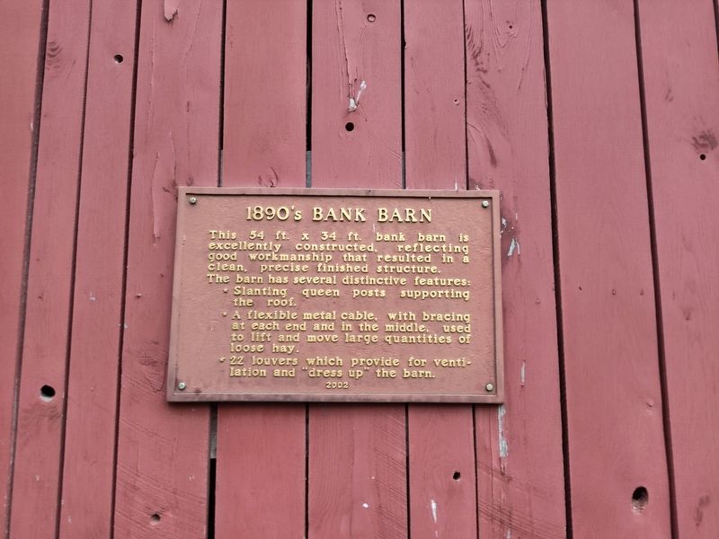 1890's Bank Barn Marker image. Click for full size.