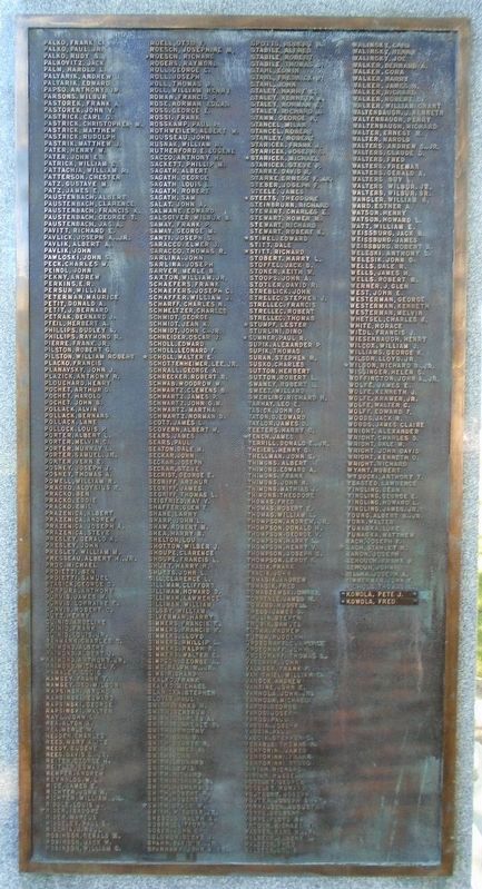 World War II Field of Honor Marker Panel 3. Click for full size. World War II Field of Honor Marker Panel 3 image. Click for full size.