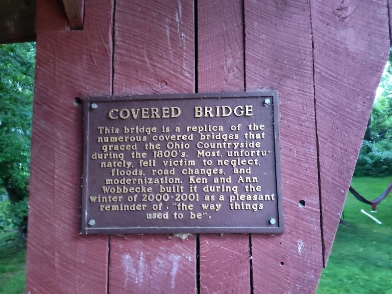 Covered Bridge Marker. Click for full size. Covered Bridge Marker image. Click for full size.
