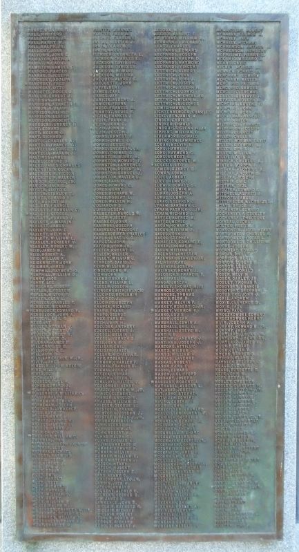 World War II Field of Honor Marker Panel 2. Click for full size. World War II Field of Honor Marker Panel 2 image. Click for full size.