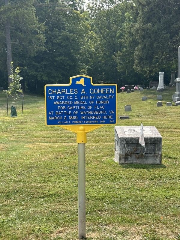 Lewis Gates Post Marker Behind Charles A. Goheen Marker. Click for full size. Lewis Gates Post Marker Behind Charles A. Goheen Marker image. Click for full size.