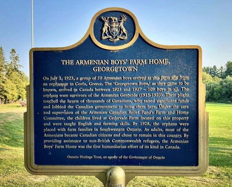 The Armenian Boys� Farm Home, Georgetown Marker image. Click for full size.