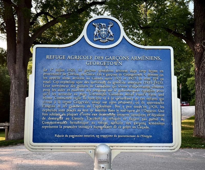 Refuge Agricole des Gar�ons Arm�niens, Georgetown Marker image. Click for full size.