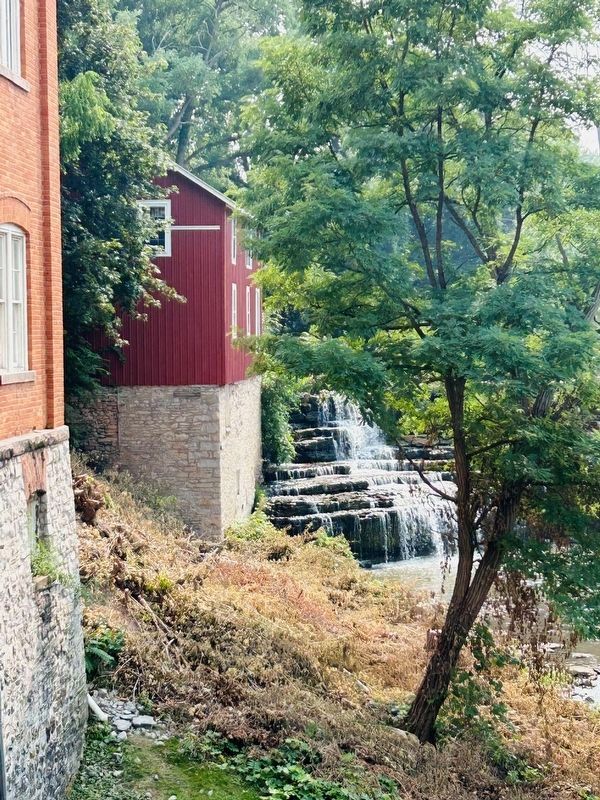 The Honeoye Falls Behind the Village Hall. Click for full size. The Honeoye Falls Behind the Village Hall image. Click for full size.
