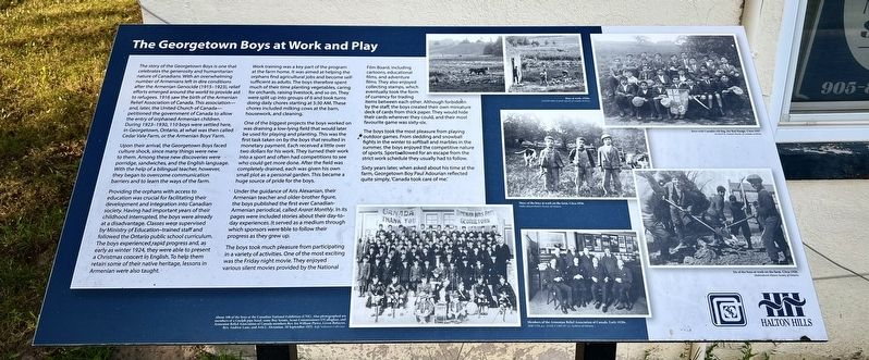 The Georgetown Boys at Work and Play Marker image. Click for full size.