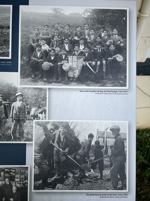The Georgetown Boys at Work and Play marker photos and captions detail (right) image. Click for full size.
