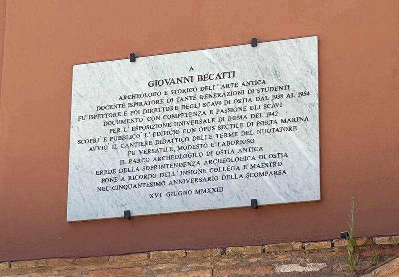 Giovanni Becatti Marker. Click for full size. Giovanni Becatti Marker image. Click for full size.