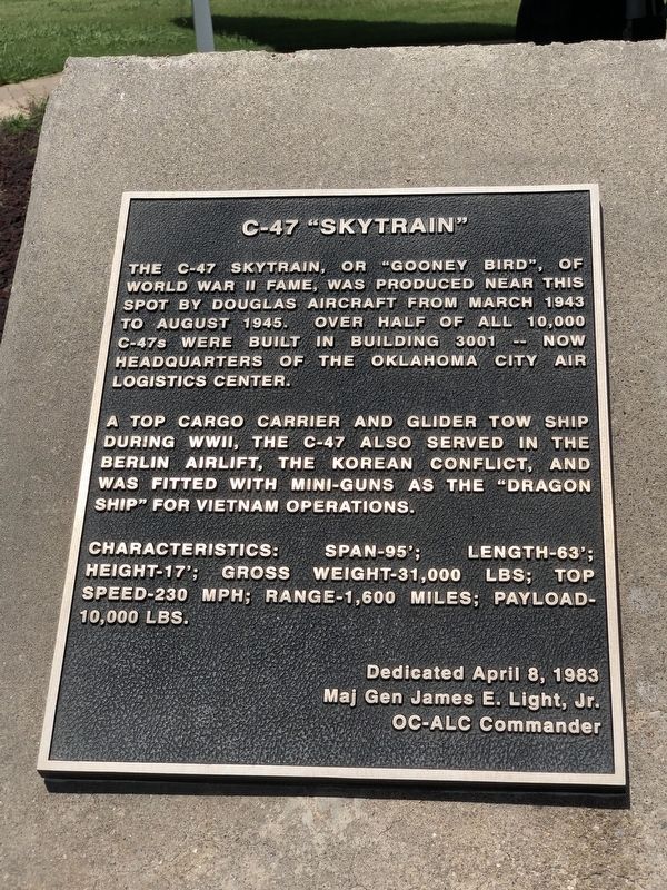 C-47 �Skytrain� Marker image. Click for full size.