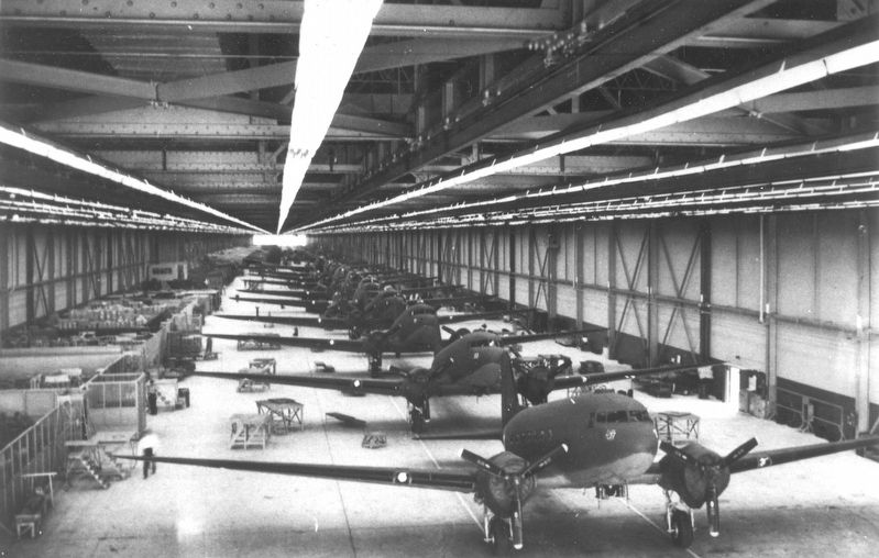 C-47s lined up in Building 3001 image. Click for full size.