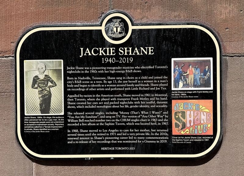 Jackie Shane Marker. Click for full size. Jackie Shane Marker image. Click for full size.