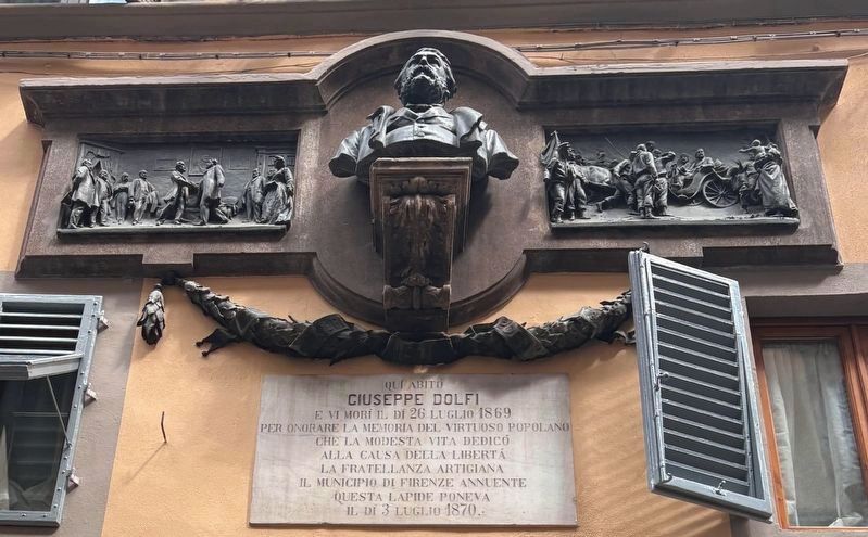 Giuseppe Dolfi marker, bust and bas-reliefs. Click for full size. Giuseppe Dolfi marker, bust and bas-reliefs image. Click for full size.