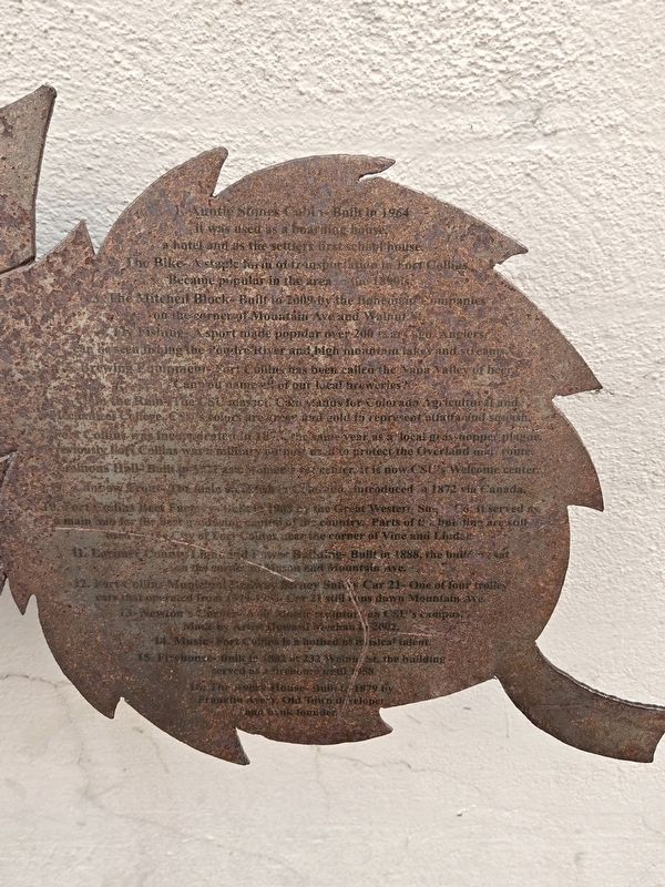 Fort Collins Historical Mural Marker. Click for full size. Fort Collins Historical Mural Marker image. Click for full size.
