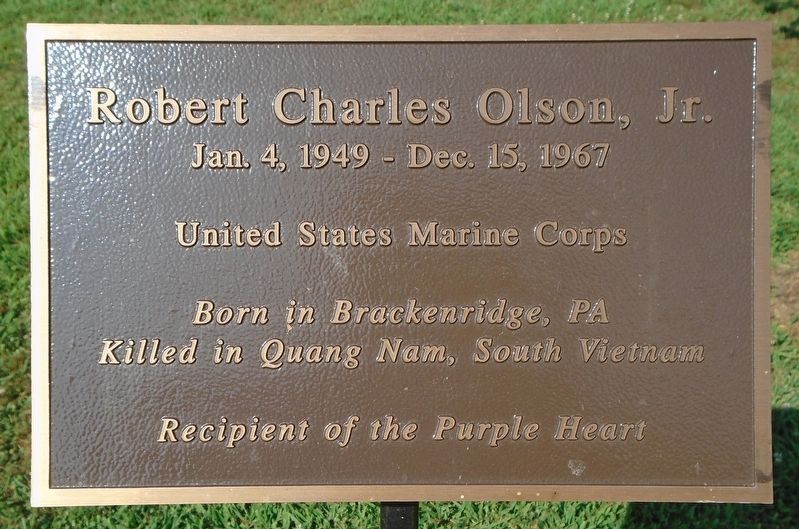 Robert Charles Olson, Jr. Marker image. Click for full size.