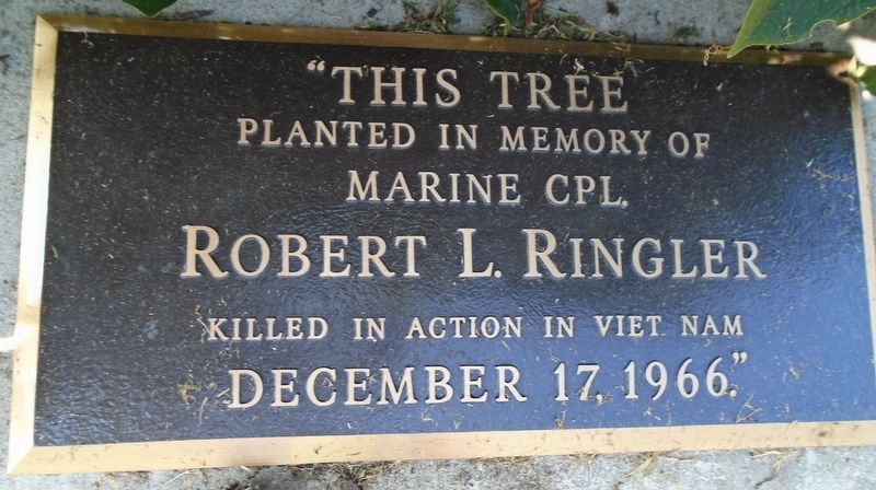 Robert L. Ringler Marker. Click for full size. Robert L. Ringler Marker image. Click for full size.