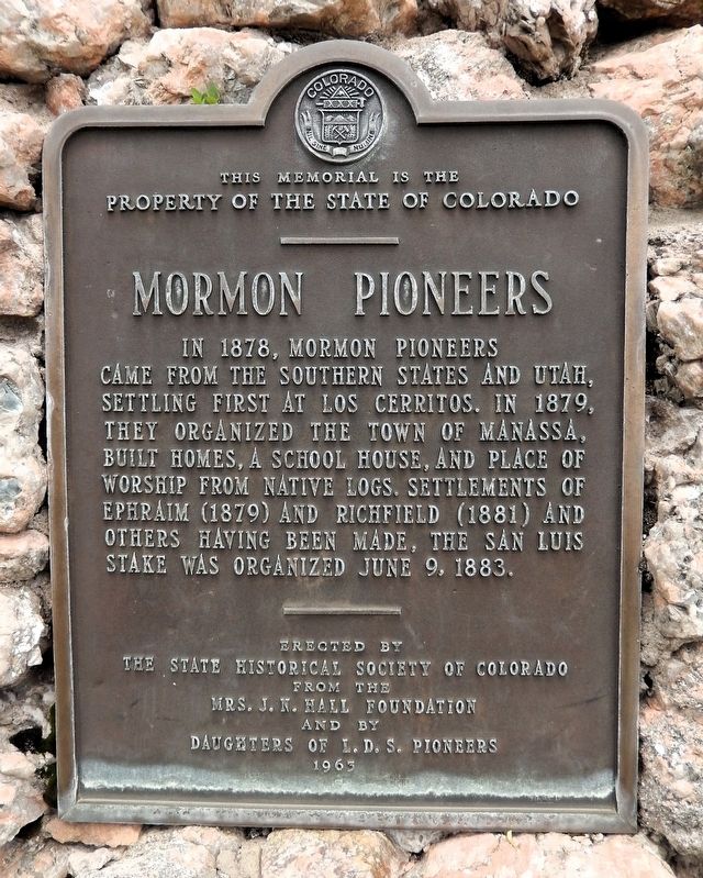 Morman Pioneers Marker. Click for full size. Morman Pioneers Marker image. Click for full size.