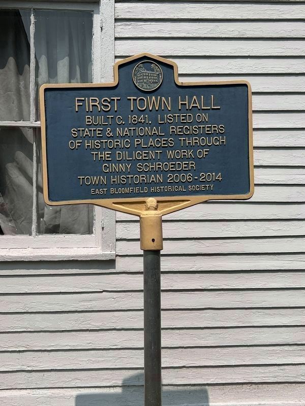 First Town Hall Marker. Click for full size. First Town Hall Marker image. Click for full size.
