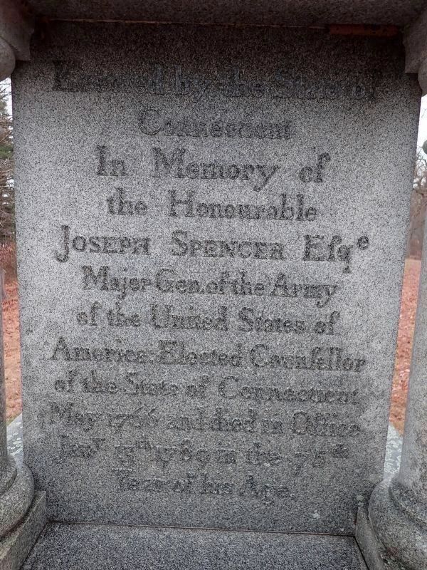 Major Gen. Joseph Spencer Memorial image. Click for full size.