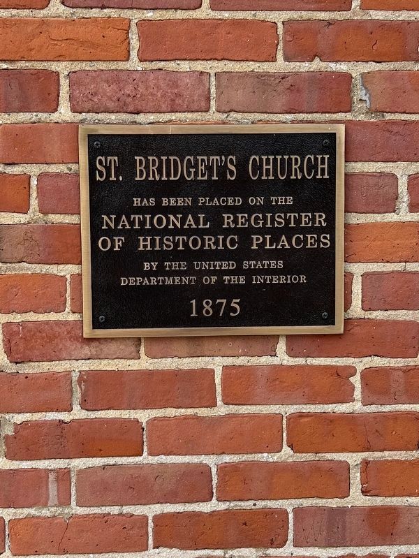 St. Bridget’s Church Marker. Click for full size. St. Bridget’s Church Marker image. Click for full size.