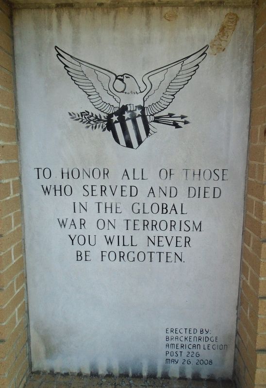 Global War on Terrorism Memorial Marker. Click for full size. Global War on Terrorism Memorial Marker image. Click for full size.