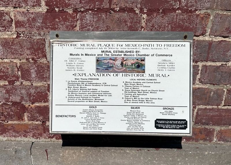 Historic Mural Plaque of Mexico Marker image. Click for full size.