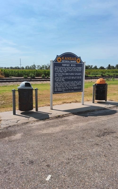 Pawnee Rock Marker. Click for full size. Pawnee Rock Marker image. Click for full size.