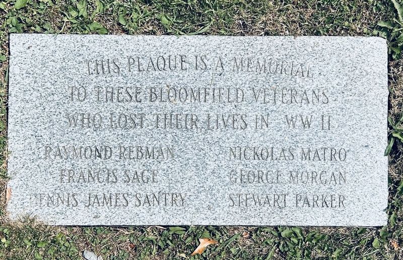 Bloomfield Veterans Memorial. Click for full size. Bloomfield Veterans Memorial image. Click for full size.