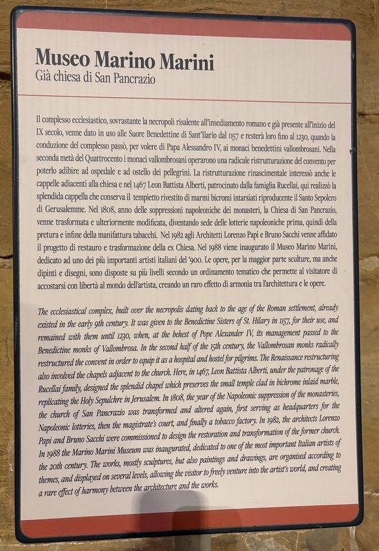 Museo Marino Marini Marker image. Click for full size.