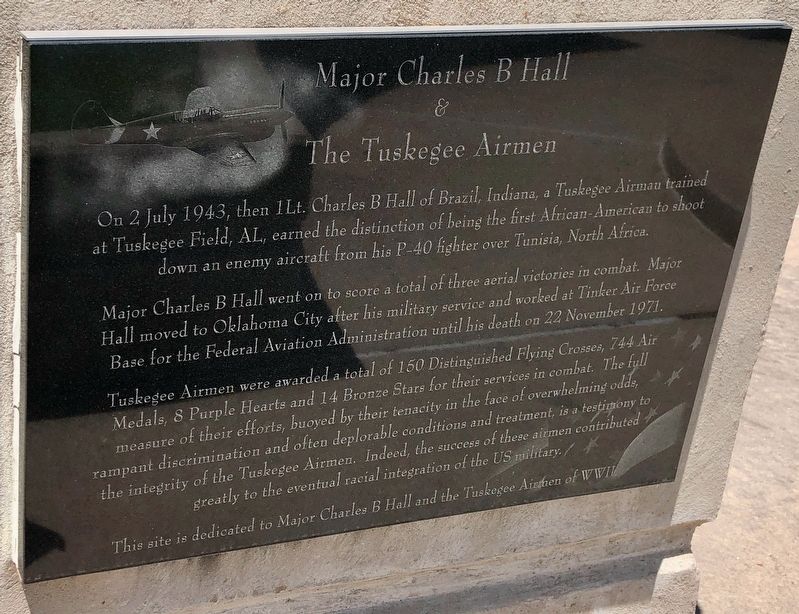 Major Charles B. Hall & The Tuskegee Airmen Marker image. Click for full size.