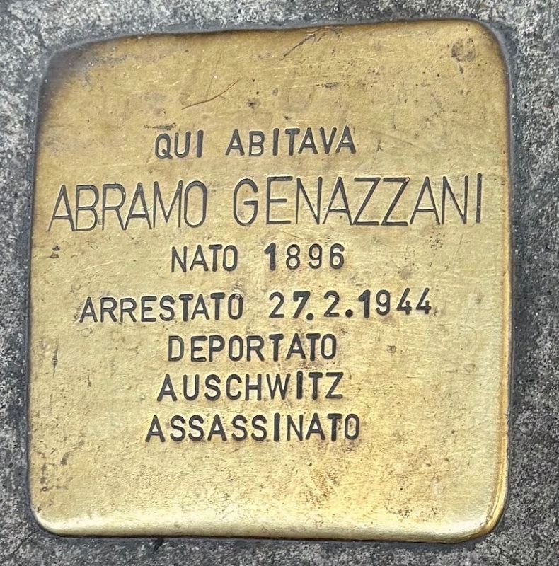 Abramo Genazzini Stumbling Stone. Click for full size. Abramo Genazzini Stumbling Stone image. Click for full size.
