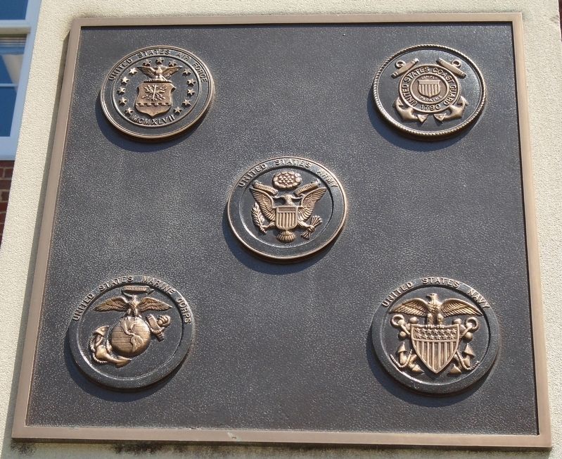 Veterans Memorial Armed Services Emblems image. Click for full size.