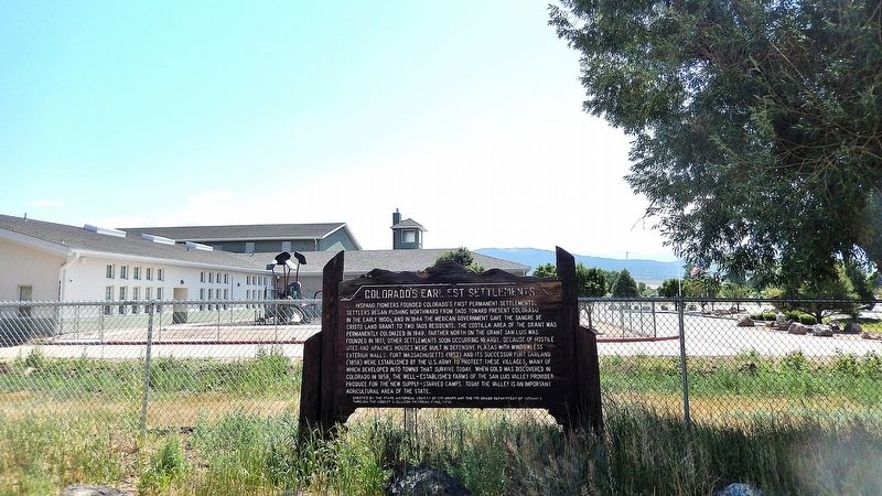 Colorado's Earliest Settlements Marker image. Click for full size.