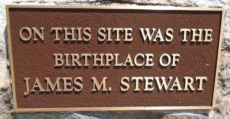 James M. Stewart Birthplace Site Marker. Click for full size. James M. Stewart Birthplace Site Marker image. Click for full size.