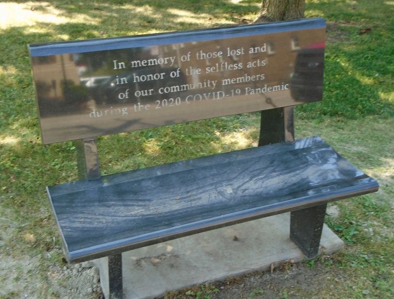 COVID-19 Pandemic Memorial Bench image. Click for full size.