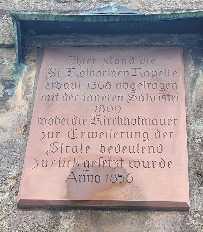 St. Katharinen Kapelle / St. Catherine�s Chapel Marker image. Click for full size.