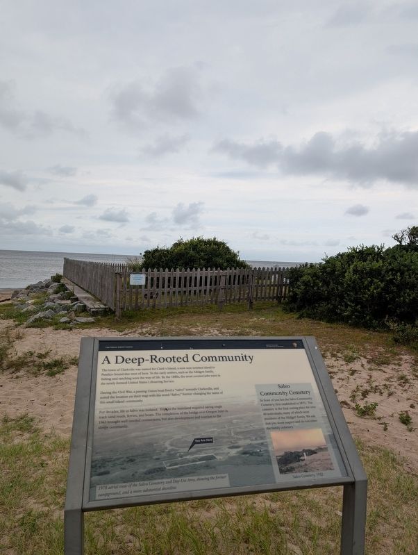 A Deep-Rooted Community Marker and cemetery. Click for full size. A Deep-Rooted Community Marker and cemetery image. Click for full size.