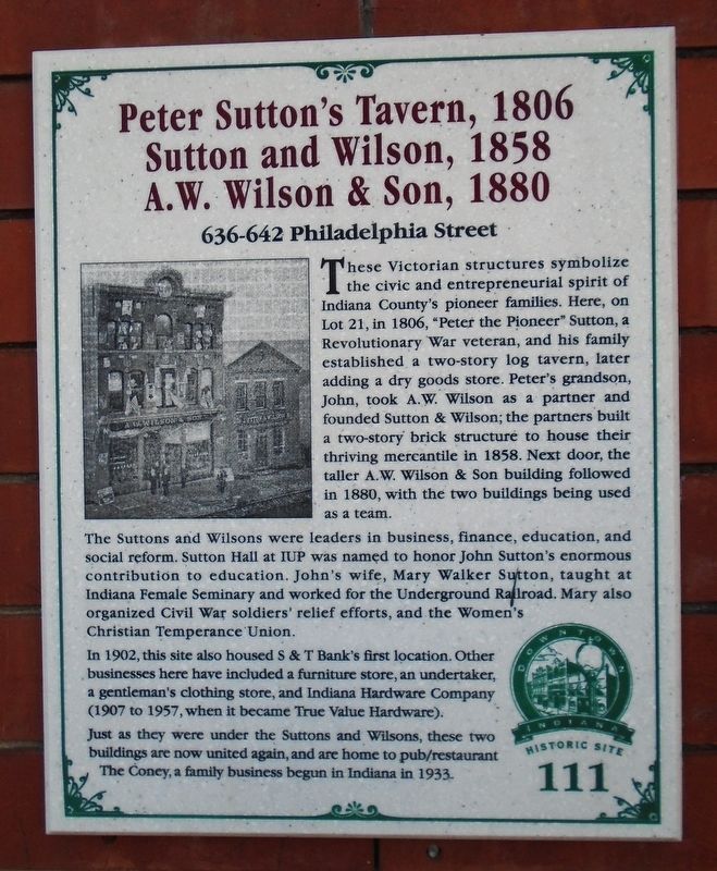 Peter Sutton's Tavern, 1806 Marker image. Click for full size.