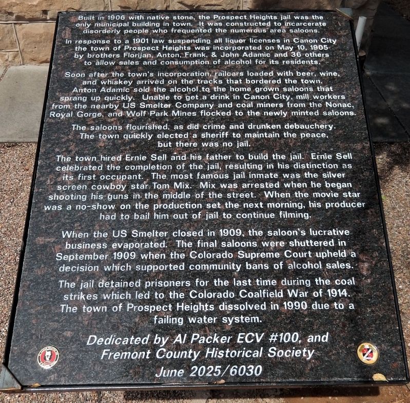 Prospect Heights Jail Marker. Click for full size. Prospect Heights Jail Marker image. Click for full size.