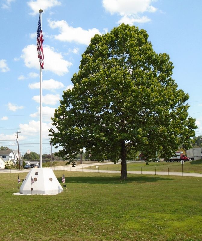 Thomas R. Johnston Marker and Flag Pole image. Click for full size.