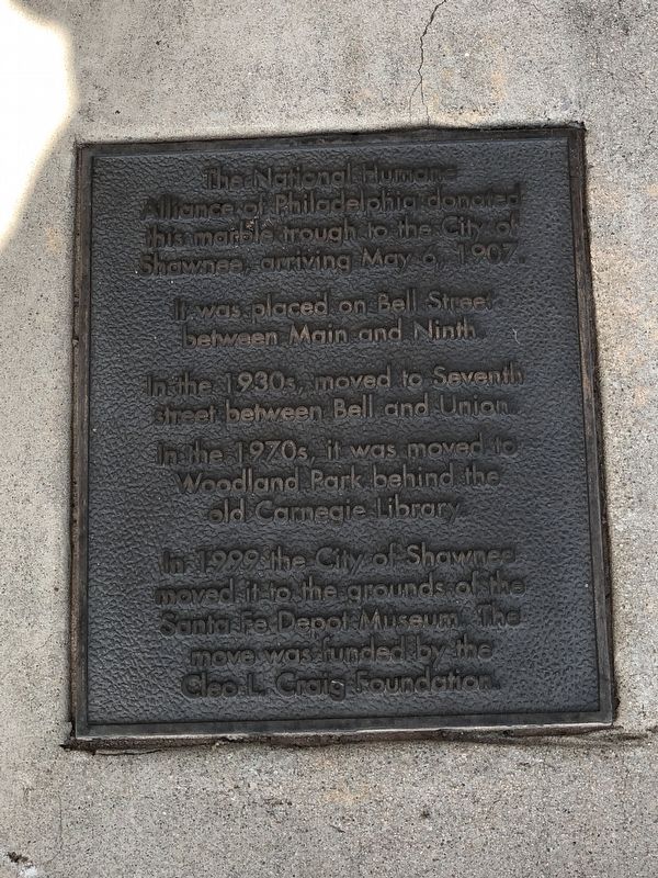 Shawnee Horse Trough Marker image. Click for full size.